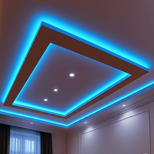 Evka-7 asma tavan ustası – Led isikli örneği
